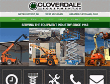 Tablet Screenshot of cloverdale-equip.com